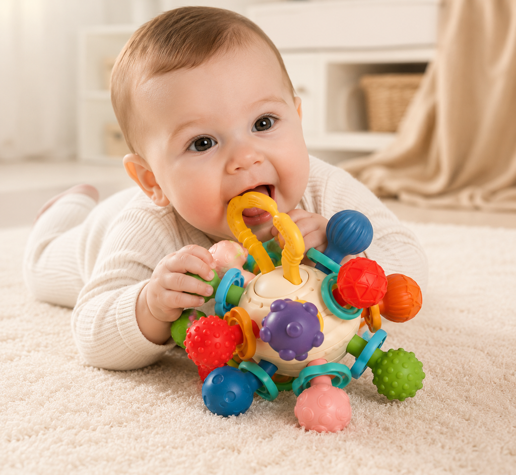 Mordedor Multisensorial para Bebé – Juguete de Dentición 0-12 meses