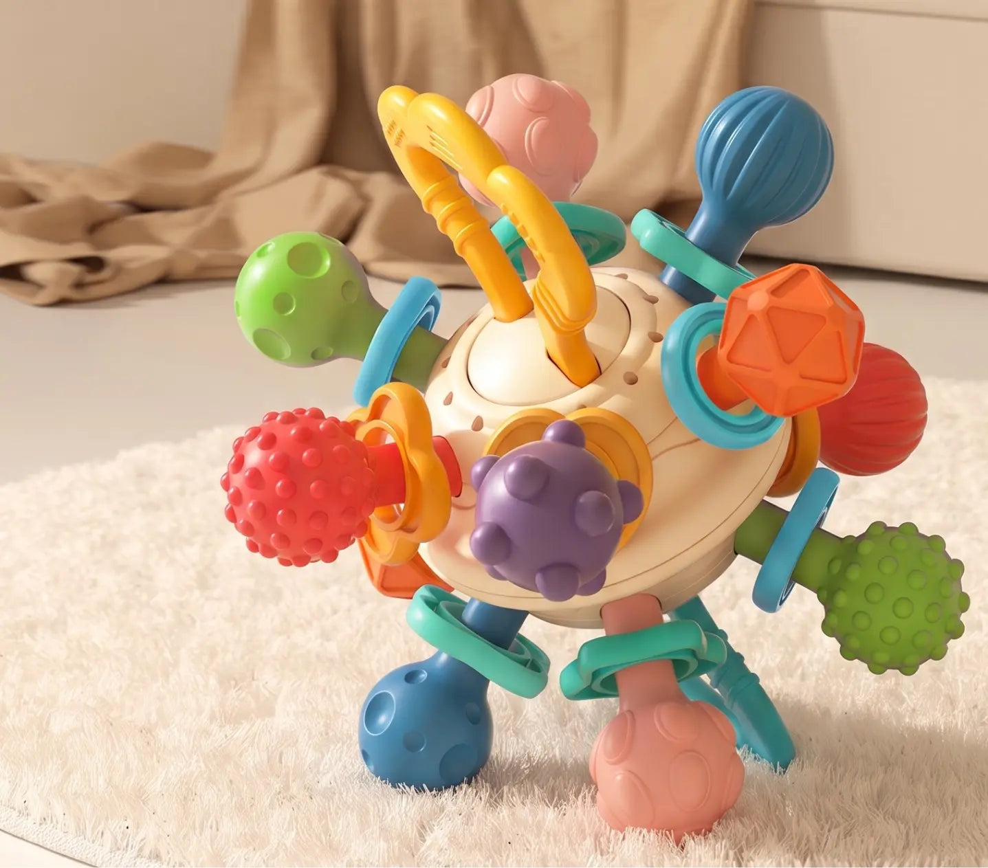 Mordedor Multisensorial para Bebé – Juguete de Dentición 0-12 meses