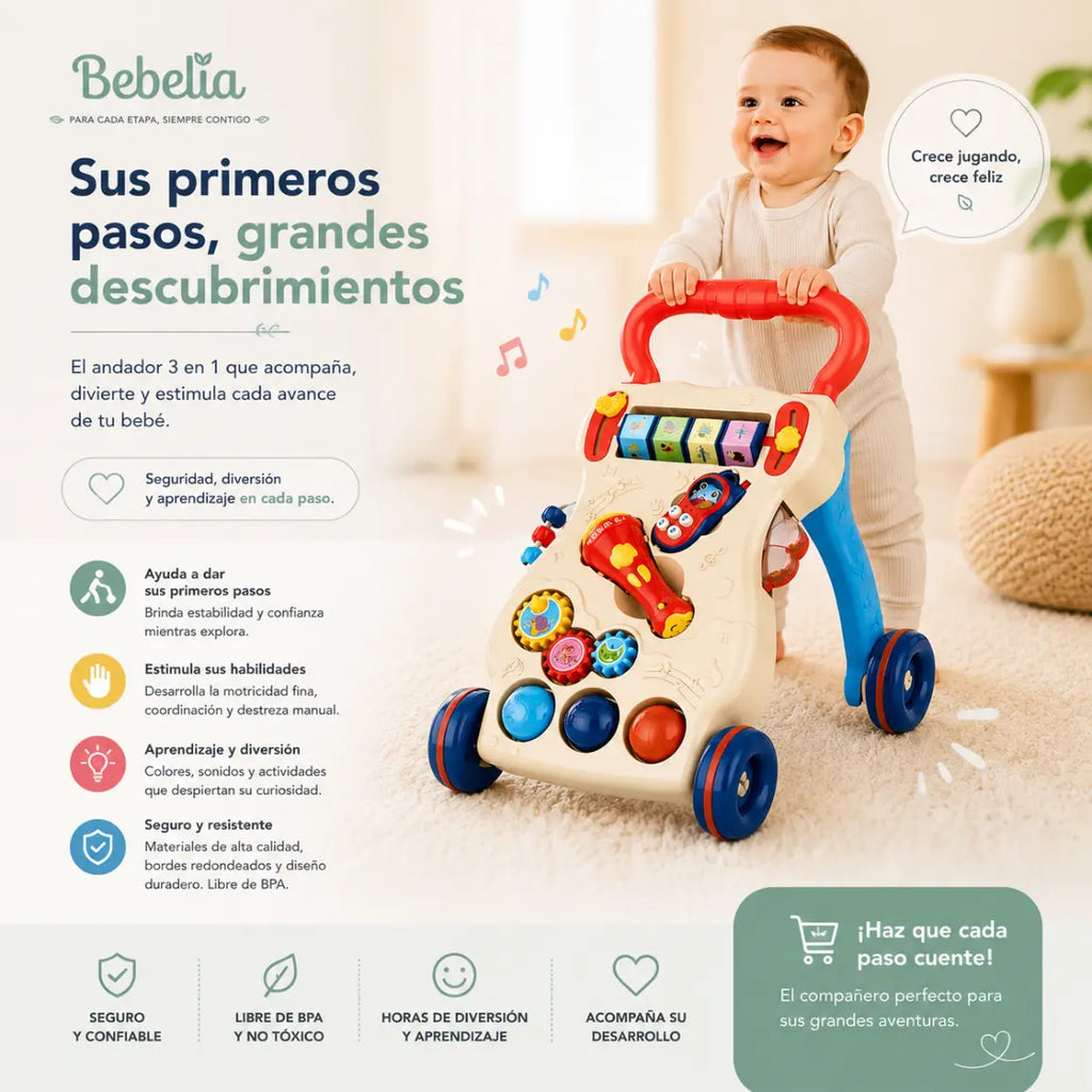 Andador para Bebé con Juguetes